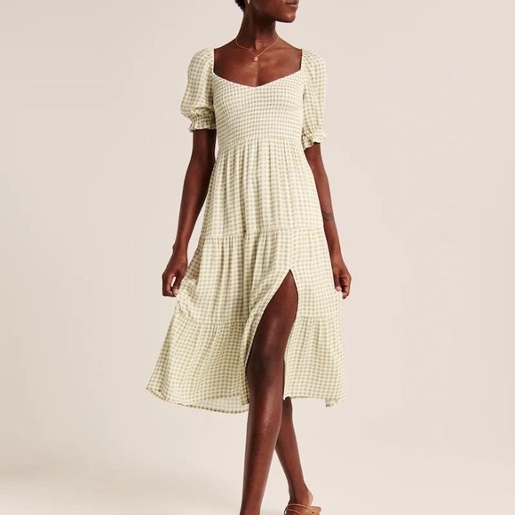 Short Sleeve Smocked Midi Dress (sold out in stores!) - Picture 2 of 7